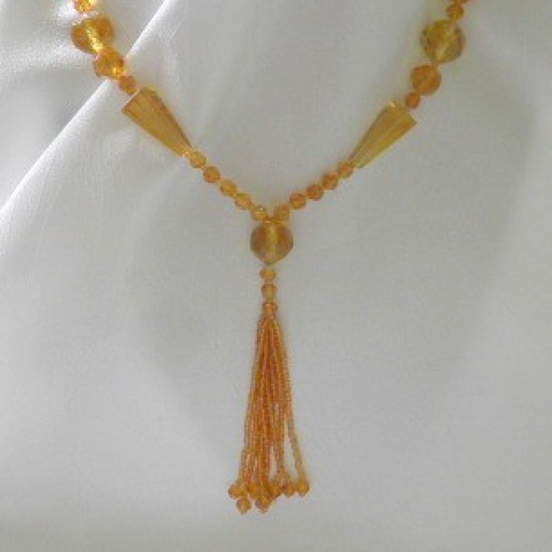 Yellow Glass Necklace