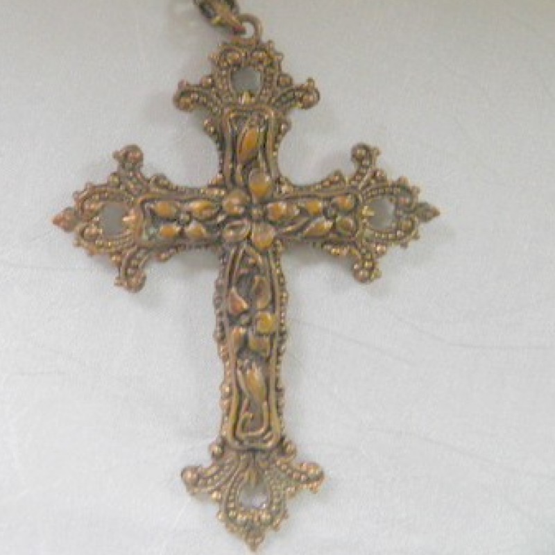 Brass Cross Necklace