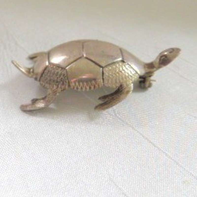 Sterling Turtle Pin