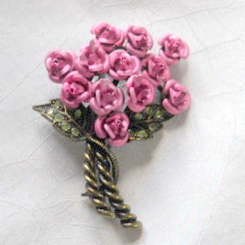 Pink Roses Pin