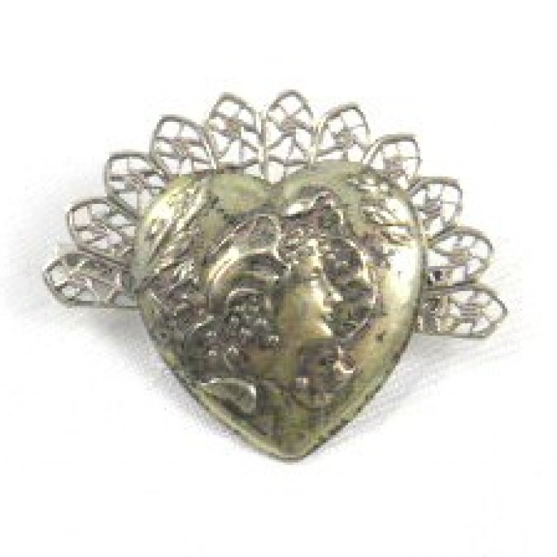 Art Nouveau Heart Pin